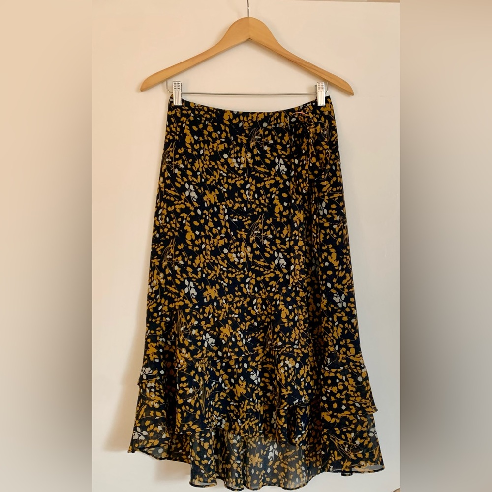Skies Are Blue Asymmetrical Wrap Skirt